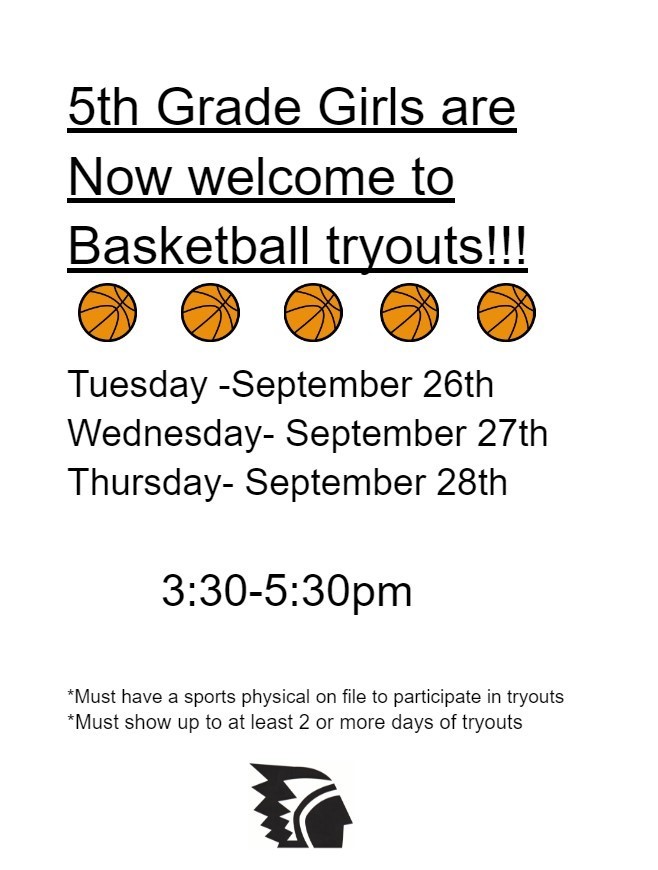 5th grade girls tryouts