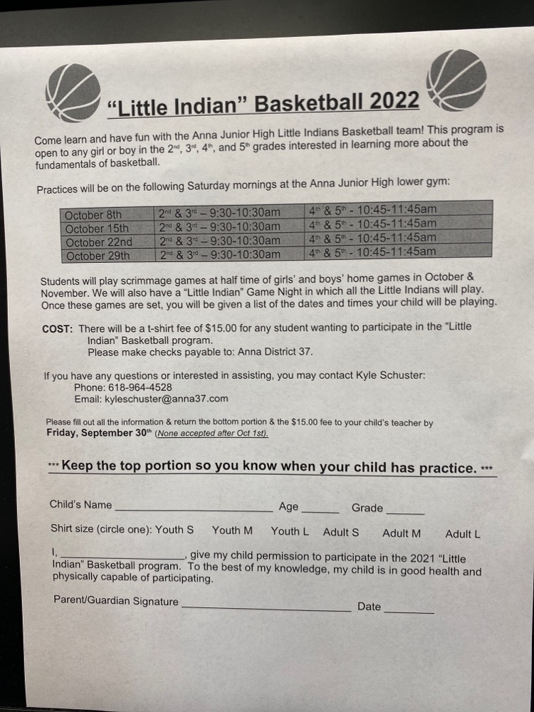 Little Indians Basketball Signups